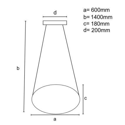 LED Hämardatav lühter LED/70W/230V 3000-6500K must + kaugjuhtimispult