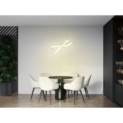 LED Hämardatav lühter LED/70W/230V 3000-6500K d. 55 cm valge + kaugjuhtimispult
