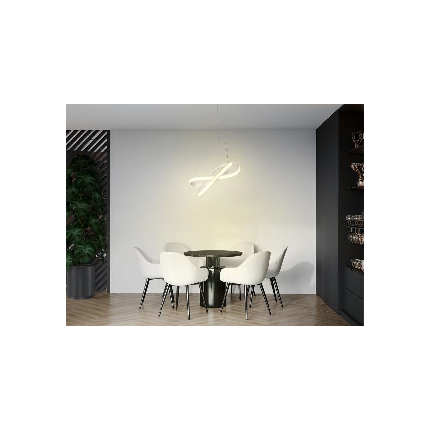 LED Hämardatav lühter LED/70W/230V 3000-6500K d. 55 cm valge + kaugjuhtimispult
