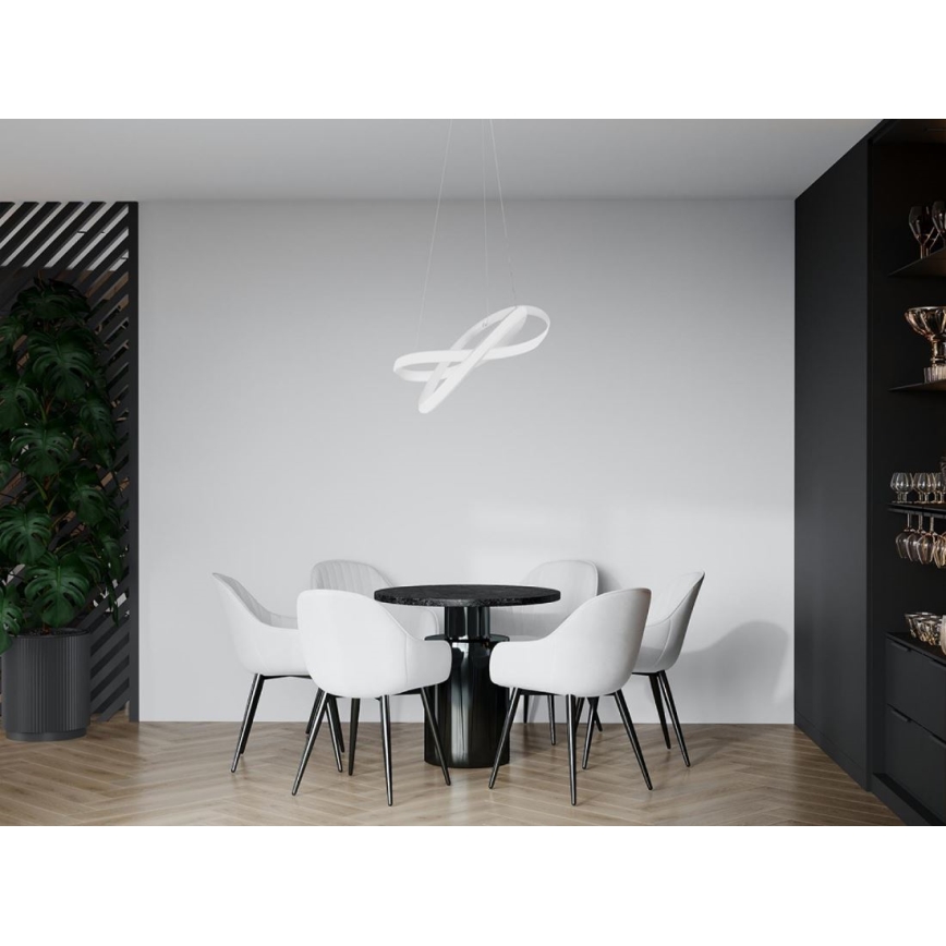 LED Hämardatav lühter LED/70W/230V 3000-6500K d. 55 cm valge + kaugjuhtimispult