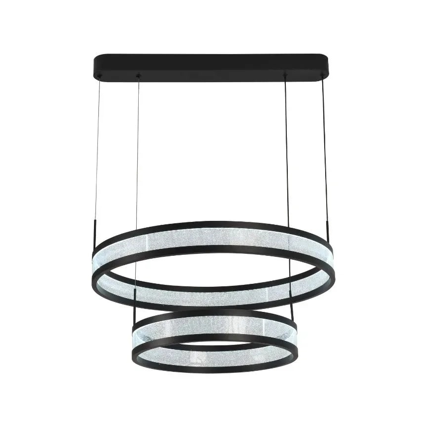 LED Hämardatav lühter LED/70W/230V 3000-6500K must + kaugjuhtimispult
