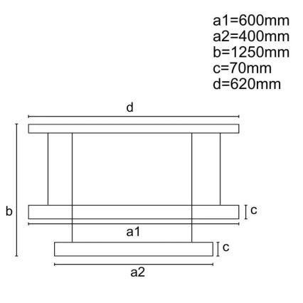 LED Hämardatav lühter LED/70W/230V 3000-6500K must + kaugjuhtimispult