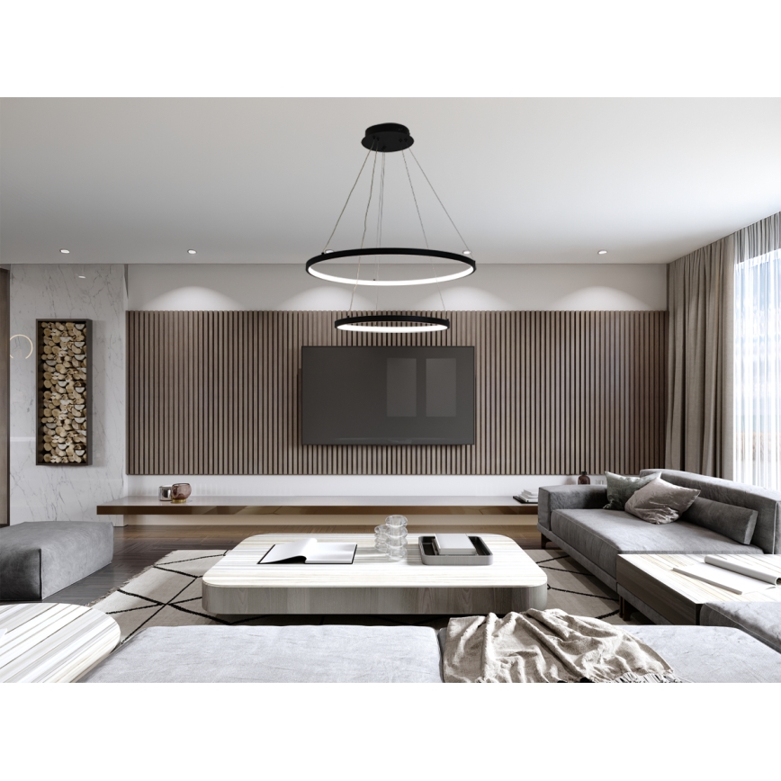 LED Hämardatav lühter LED/75W/230V 3000-6500K d. 60 cm + kaugjuhtimispult