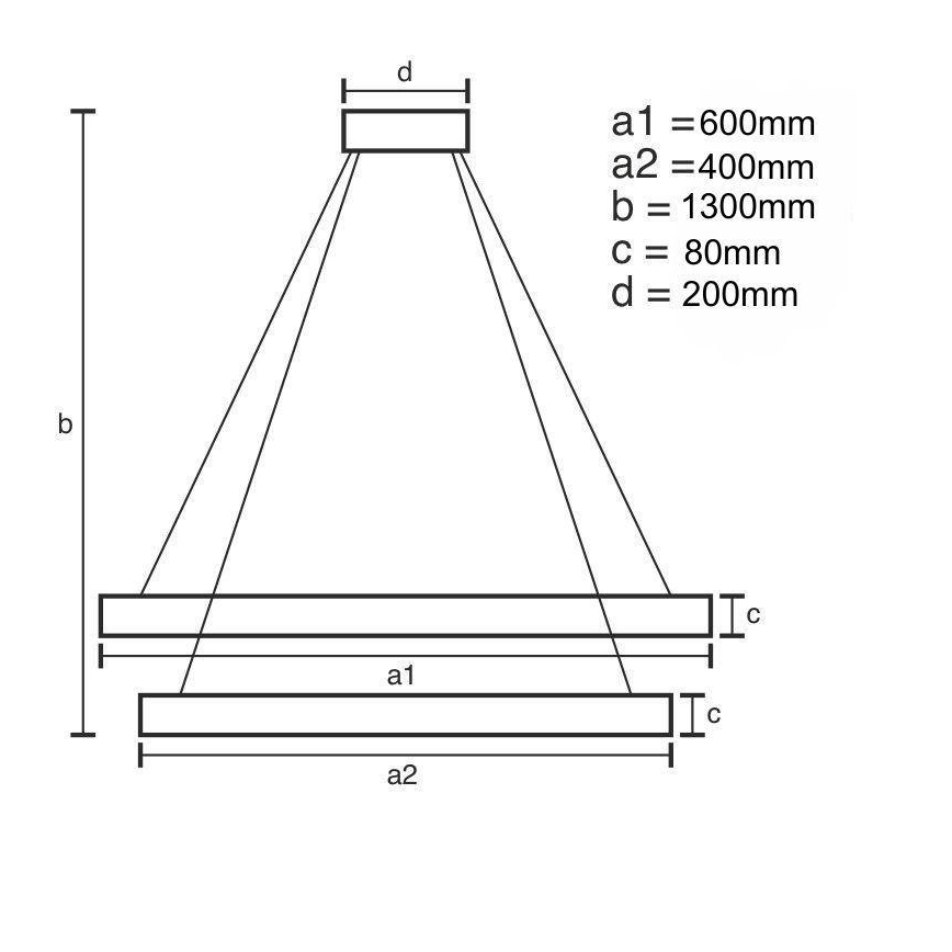 LED Hämardatav lühter LED/80W/230V 3000-6500K d. 60 cm + kaugjuhtimispult