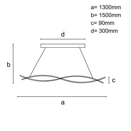 LED Hämardatav lühter LED/80W/230V 3000-6500K + kaugjuhtimispult