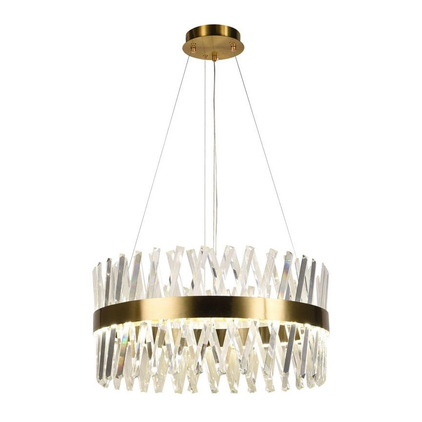 LED Hämardatav kristall- lühter LED/80W/230V 3000-6500K kuldne + kaugjuhtimispult