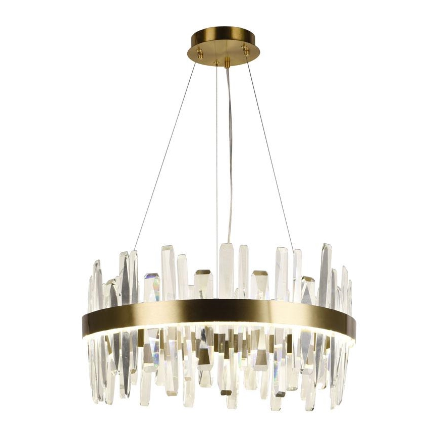 LED Hämardatav kristall-lühter LED/80W/230V 3000-6500K kuldne + kaugjuhtimispult