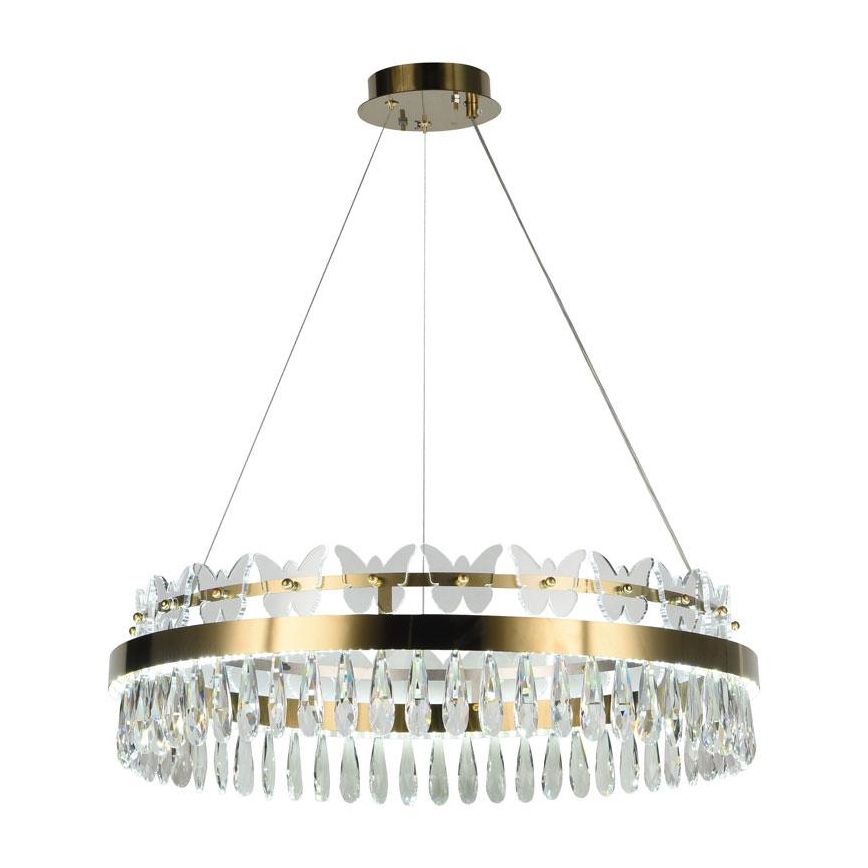 LED Hämardatav kristall-lühter LED/80W/230V 3000-6500K kuldne + kaugjuhtimispult