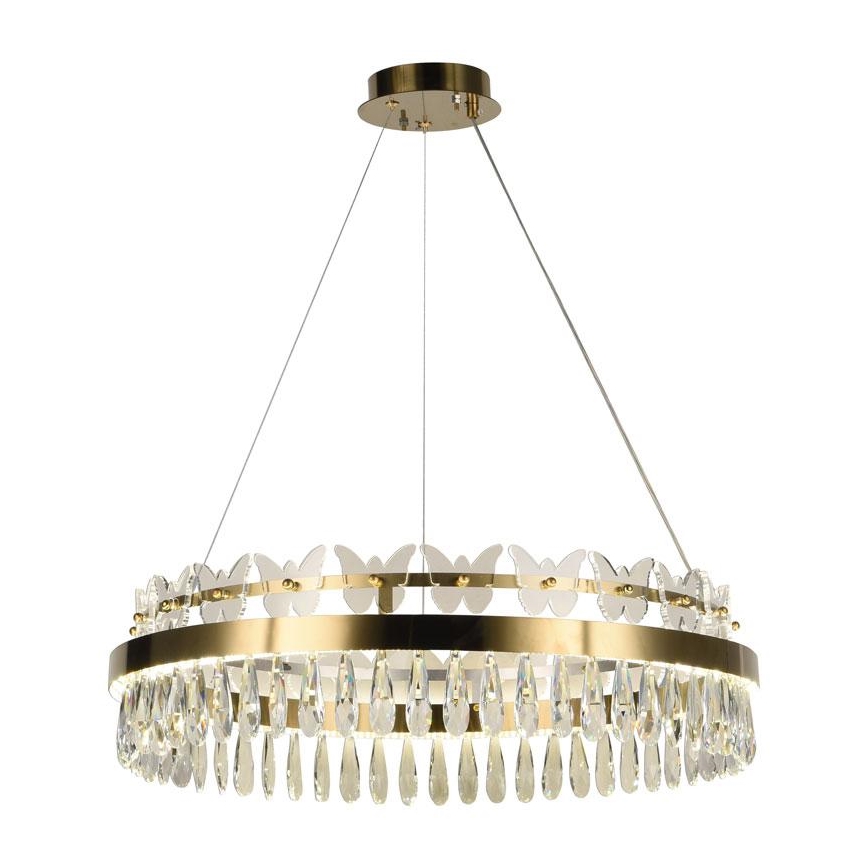 LED Hämardatav kristall-lühter LED/80W/230V 3000-6500K kuldne + kaugjuhtimispult