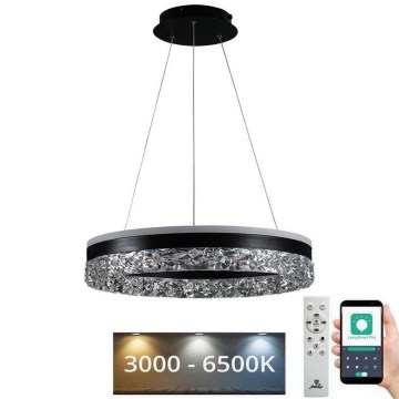 LED Hämardatav lühter LED/80W/230V 3000-6500K must + kaugjuhtimispult