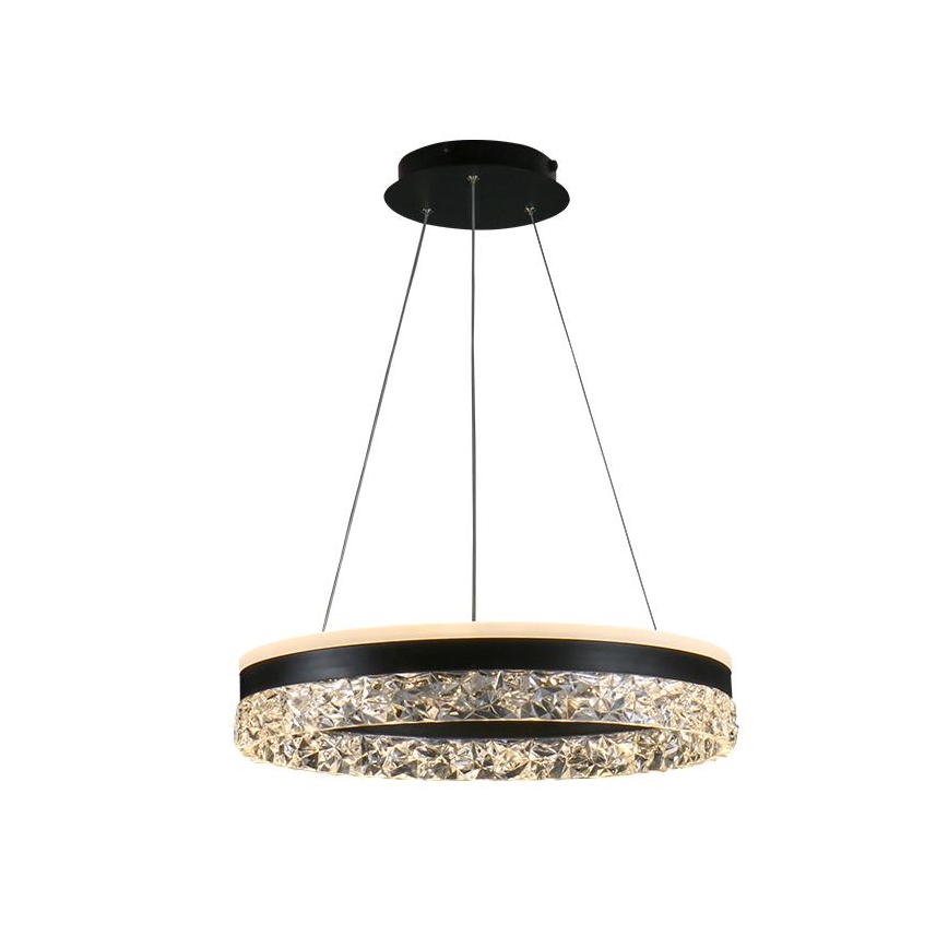 LED Hämardatav lühter LED/80W/230V 3000-6500K must + kaugjuhtimispult