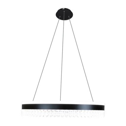 LED Hämardatav kristall-lühter LED/80W/230V 3000-6500K must + kaugjuhtimispult