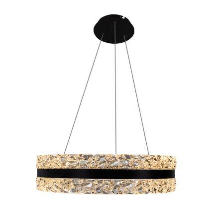 LED Hämardatav kristall-lühter LED/80W/230V 3000-6500K must + kaugjuhtimispult