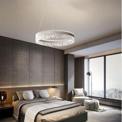 LED Hämardatav lühter LED/80W/230V 3000-6500K valge + kaugjuhtimispult