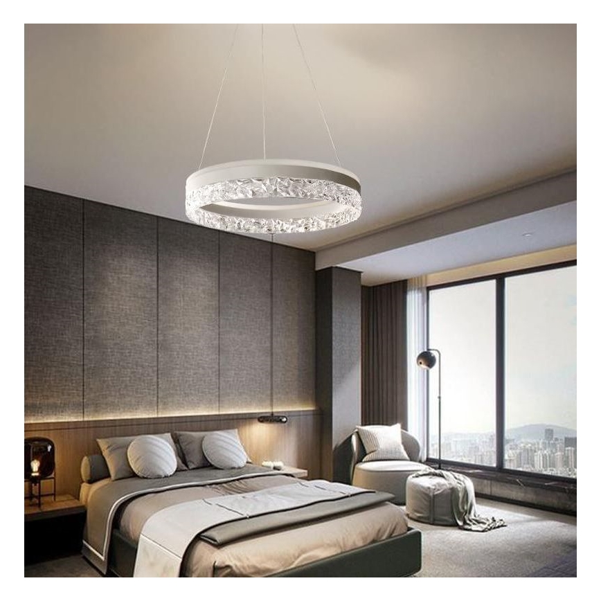 LED Hämardatav lühter LED/80W/230V 3000-6500K valge + kaugjuhtimispult