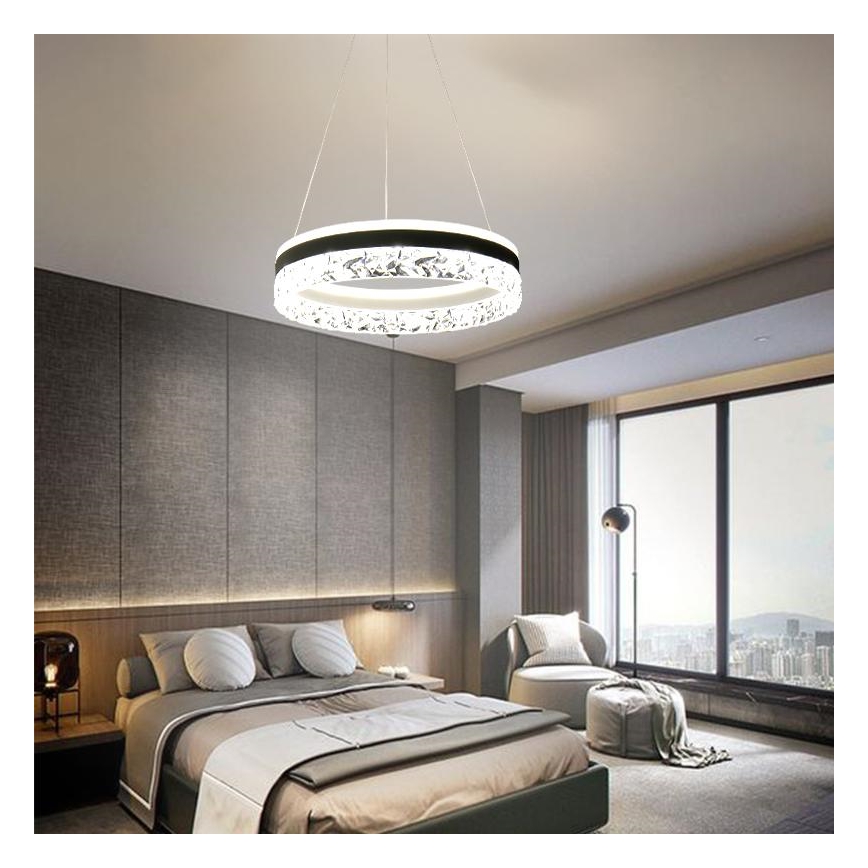 LED Hämardatav lühter LED/80W/230V 3000-6500K valge + kaugjuhtimispult