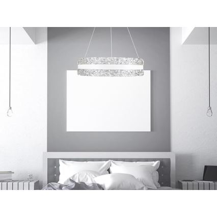 LED Hämardatav kristall-lühter LED/80W/230V 3000-6500K valge + kaugjuhtimispult