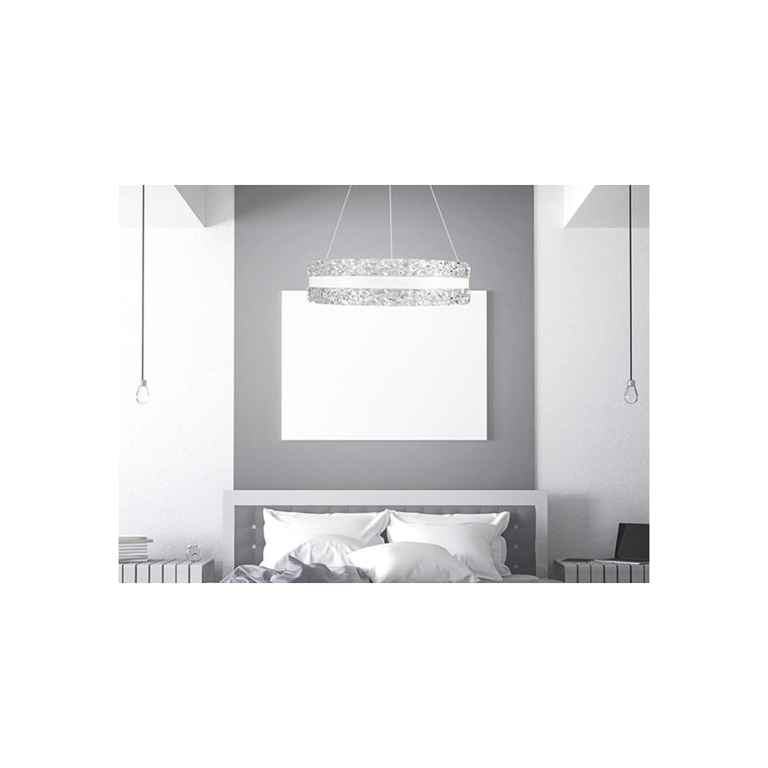 LED Hämardatav kristall-lühter LED/80W/230V 3000-6500K valge + kaugjuhtimispult