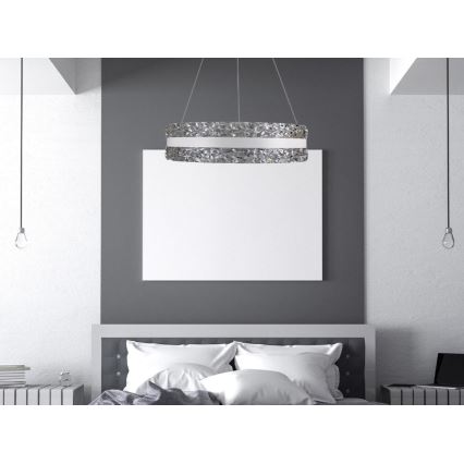 LED Hämardatav kristall-lühter LED/80W/230V 3000-6500K valge + kaugjuhtimispult
