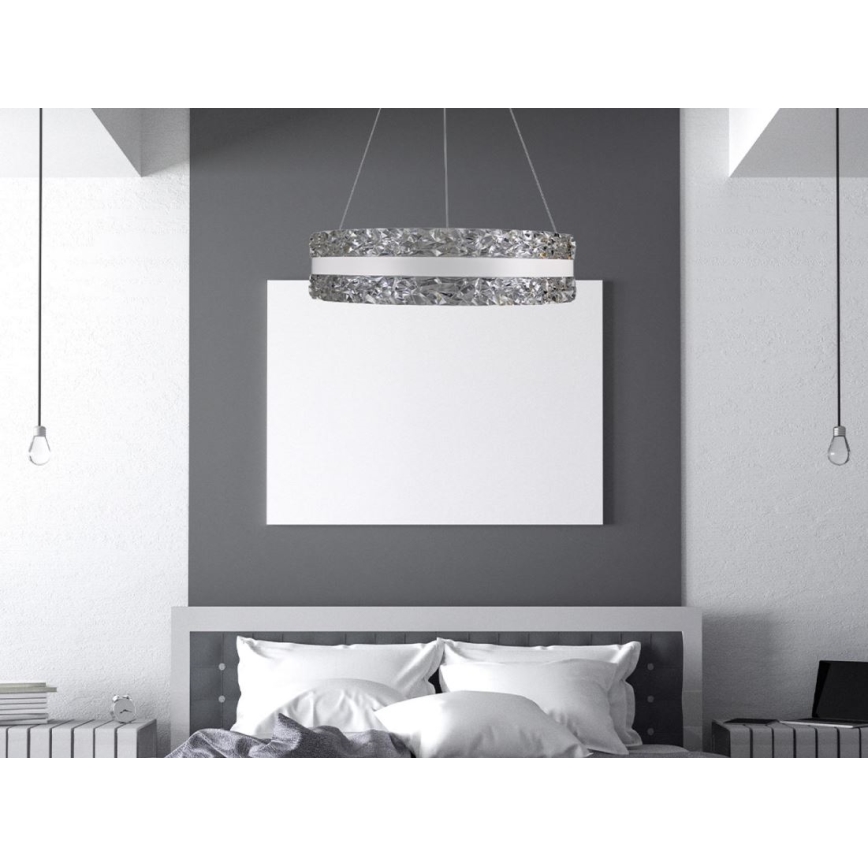 LED Hämardatav kristall-lühter LED/80W/230V 3000-6500K valge + kaugjuhtimispult