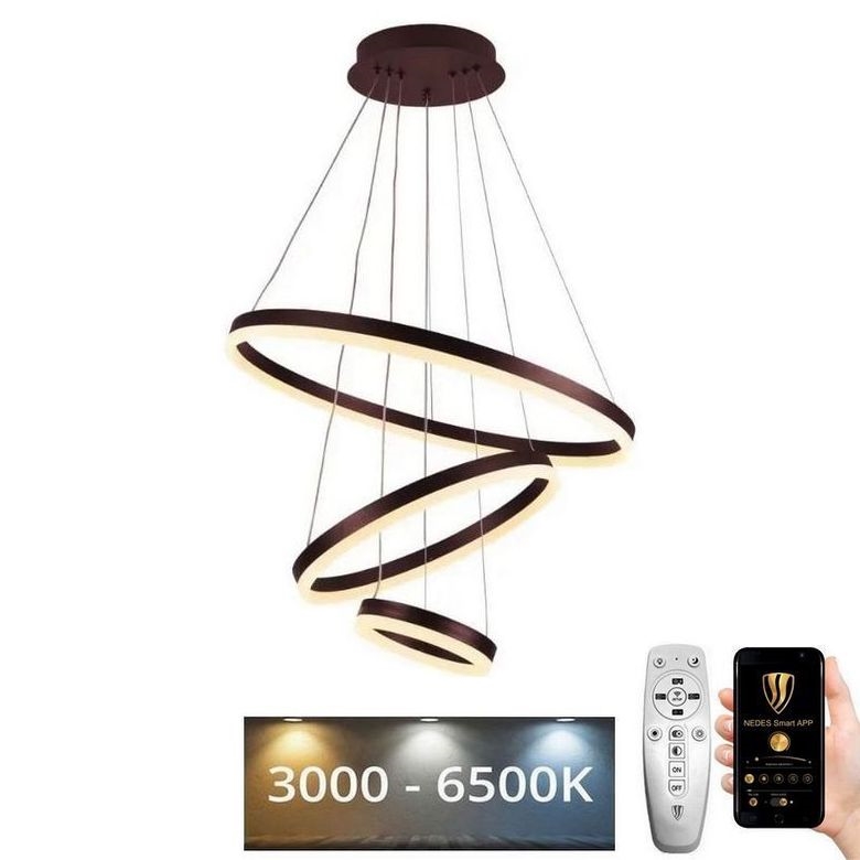 LED Hämardatav lühter LED/85W/230V 3000-6500K d. 60 cm + kaugjuhtimispult