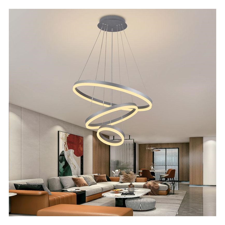 LED Hämardatav lühter LED/85W/230V 3000-6500K d. 60 cm d. 60 cm + kaugjuhtimispult