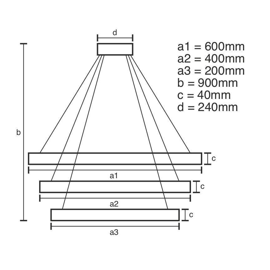 LED Hämardatav lühter LED/85W/230V 3000-6500K d. 60 cm + kaugjuhtimispult