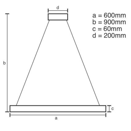 LED Hämardatav lühter LED/85W/230V 3000-6500K d. 60 cm + kaugjuhtimispult