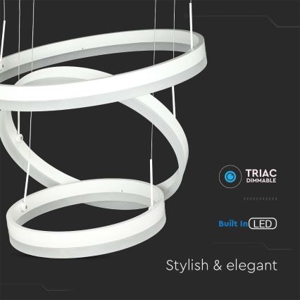 LED Hämardatav lühter LED/86W/230V 3000K valge