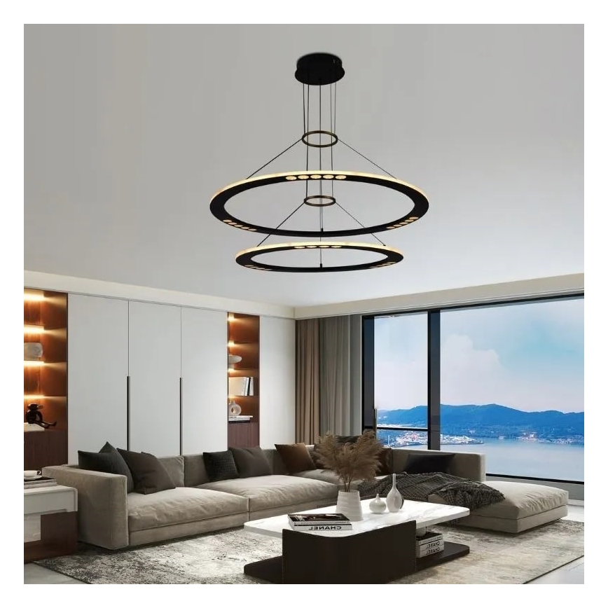 LED Hämardatav lühter LED/90W/230V 3000-6500K + kaugjuhtimispult