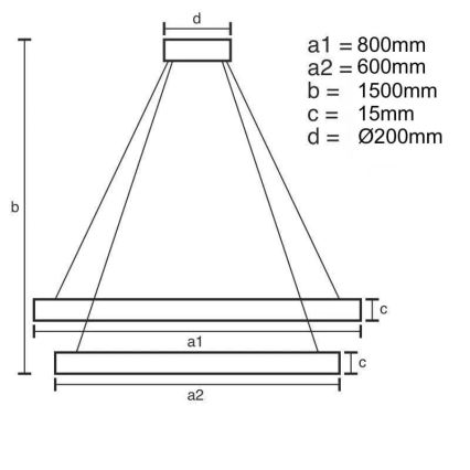 LED Hämardatav lühter LED/90W/230V 3000-6500K + kaugjuhtimispult