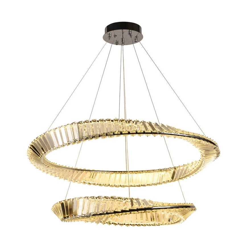 LED Hämardatav kristall-lühter LED/90W/230V 3000-6500K läikiv kroom + kaugjuhtimispult