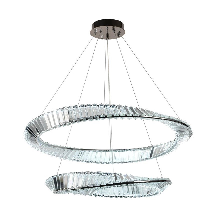LED Hämardatav kristall-lühter LED/90W/230V 3000-6500K läikiv kroom + kaugjuhtimispult