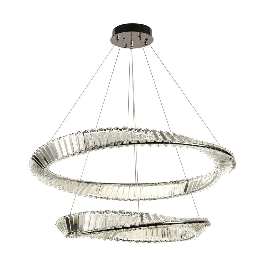 LED Hämardatav kristall-lühter LED/90W/230V 3000-6500K läikiv kroom + kaugjuhtimispult