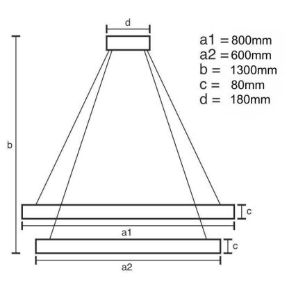 LED Hämardatav kristall-lühter LED/90W/230V 3000-6500K läikiv kroom + kaugjuhtimispult