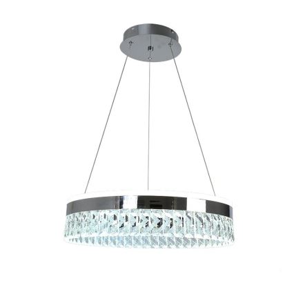 LED Hämardatav kristall-lühter LED/90W/230V 3000-6500K läikiv kroom + kaugjuhtimispult