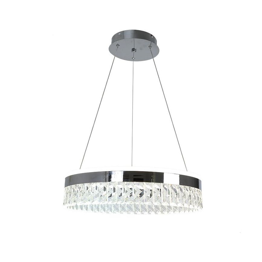 LED Hämardatav kristall-lühter LED/90W/230V 3000-6500K läikiv kroom + kaugjuhtimispult