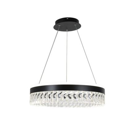 LED Hämardatav kristall lühter LED/90W/230V 3000-6500K must + kaugjuhtimispult