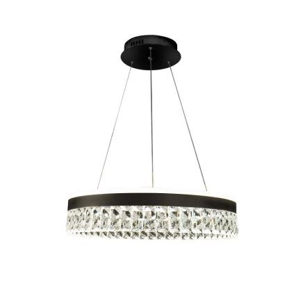 LED Hämardatav kristall lühter LED/90W/230V 3000-6500K must + kaugjuhtimispult