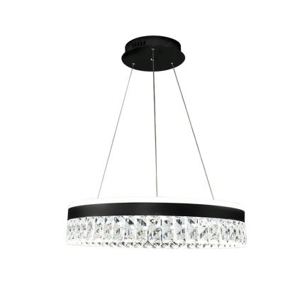 LED Hämardatav kristall lühter LED/90W/230V 3000-6500K must + kaugjuhtimispult