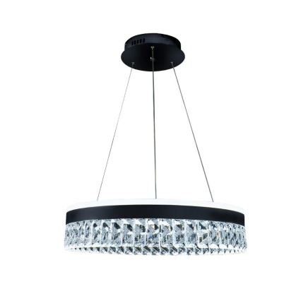 LED Hämardatav kristall lühter LED/90W/230V 3000-6500K must + kaugjuhtimispult