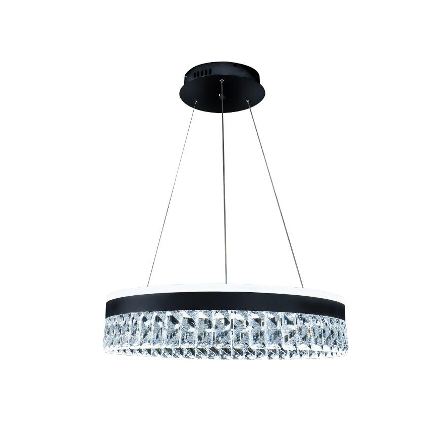 LED Hämardatav kristall lühter LED/90W/230V 3000-6500K must + kaugjuhtimispult
