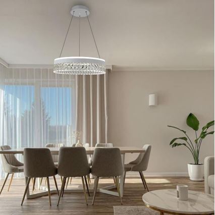 LED Hämardatav kristall lühter LED/90W/230V 3000-6500K valge + kaugjuhtimispult