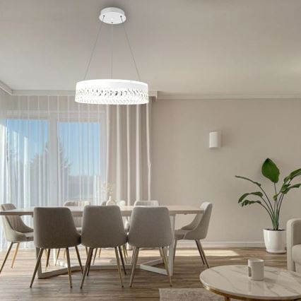 LED Hämardatav kristall lühter LED/90W/230V 3000-6500K valge + kaugjuhtimispult