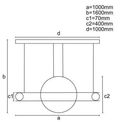 LED Hämardatav lühter LED/95W/230V 3000-6500K + kaugjuhtimispult