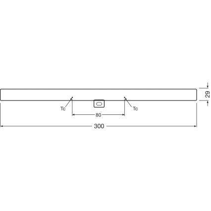 LED Hämardatav luminofoor toru S14d/3W/230V 2700K 30 cm CRI 90 - Osram