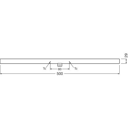 LED Hämardatav luminofoor toru S14d/4,7W/230V 2700K 50 cm CRI 90 - Osram