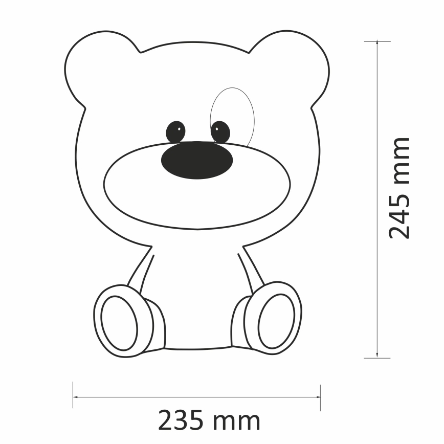 LED Hämardatav öölamp lastetuppa BIBI 2,5W/230V