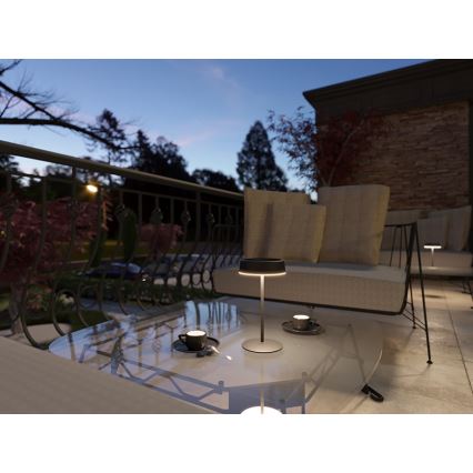 LED Hämardatav päikesepaneeliga laetav laualamp VIVIEN LED/3W/5V 2700K 1600 mAh IP54 must