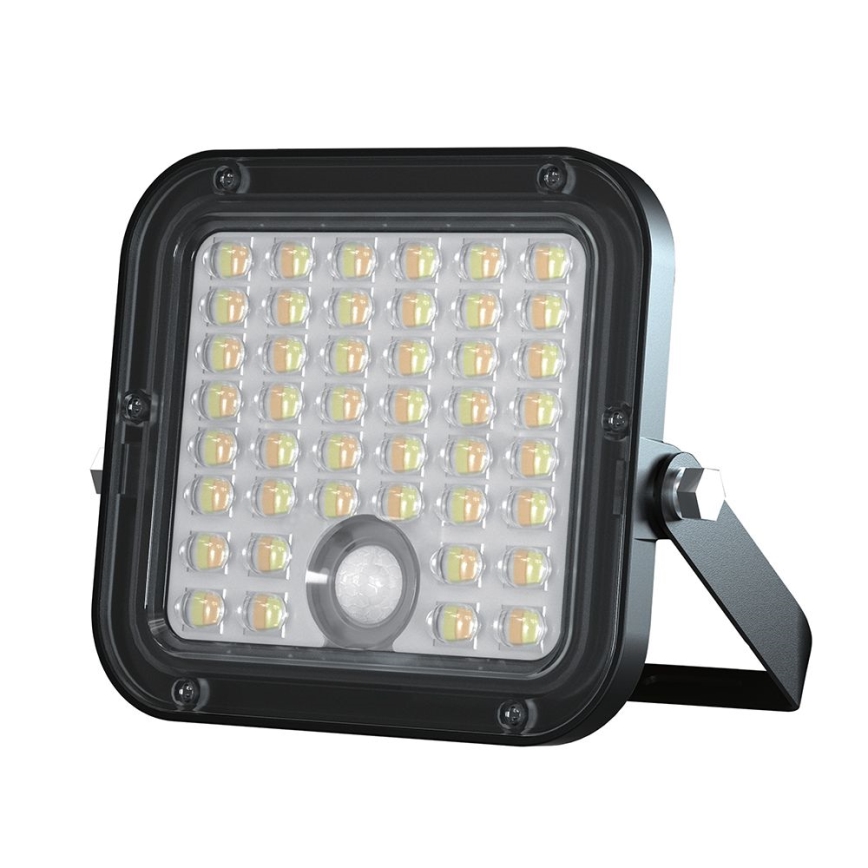 LED Hämardatav päikesepaneeliga prožektor anduriga LED/10W/3,7V 4000/6000K IP65 + kaugjuhtimispult